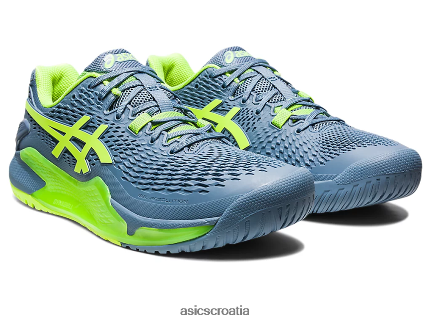 asics hrvatska 6NZ2TF366 muškarci čelično plava/hazard zelena