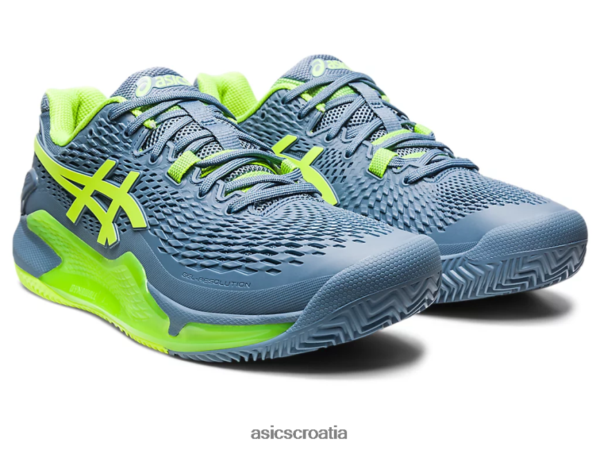 asics hrvatska 6NZ2TF398 muškarci čelično plava/hazard zelena